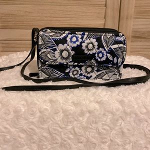 Vera Bradley RFID wallet with removable, adjustable, and convertible strap